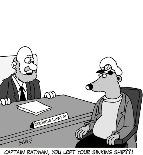 'Captain Ratman, you left your sinking ship??!'
