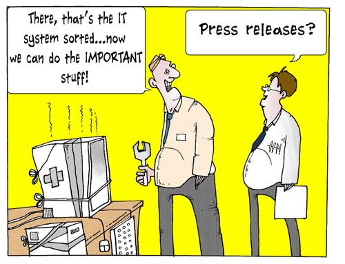 'There, that's the IT system sorted...now we can do the important stuff.'