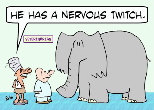 VETERINARIAN, 'He has a nervous twitch.'