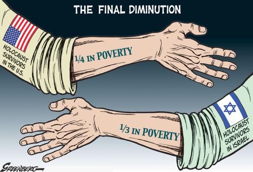 Holocaust survivors live in poverty.