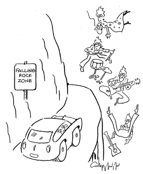 'Falling rock zone.'