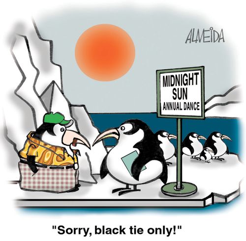 "Sorry, black tie only!"