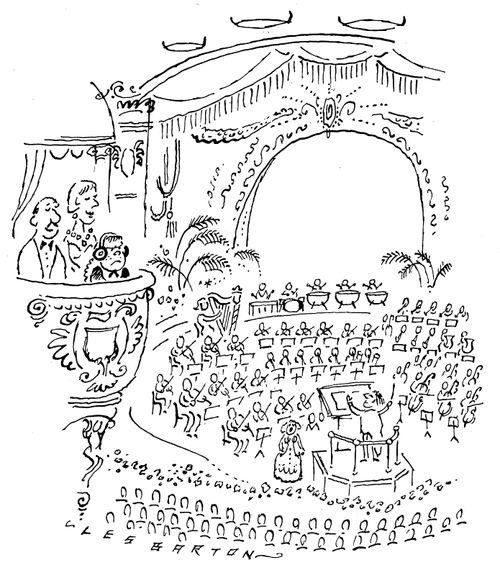 Child with headphones at opera
