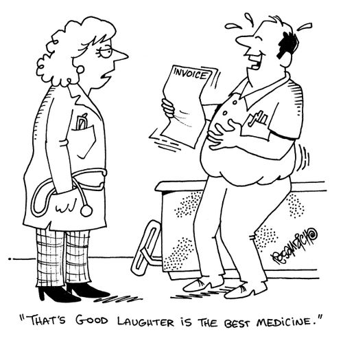 Invoice: 'That's good laughter is the best medicine.'