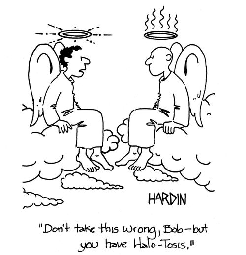 'Don't take this wrong, Bob - but you have Halo-Tosis.'
