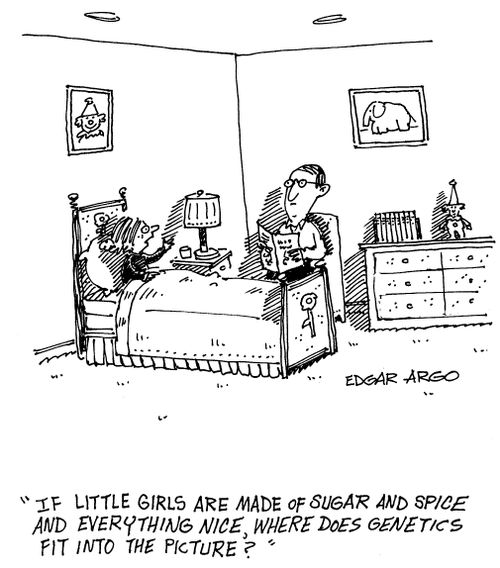 'If little girls are made of sugar and spire and everything nice, where does genetics fit into the picture?'