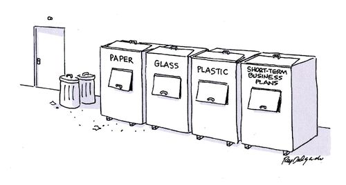 Recycling bin for 'short term business plans'