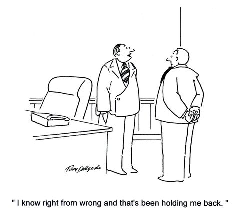 'I know right from wrong and that's been holding me back.'
