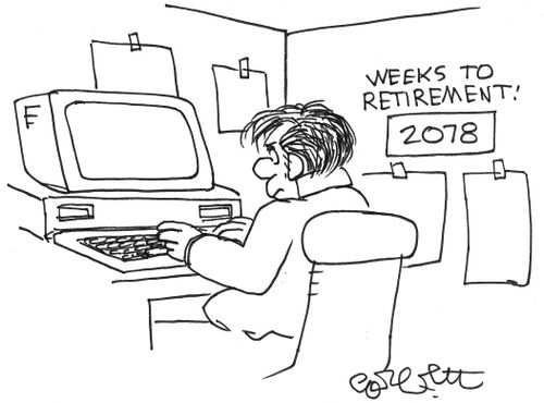 worker sign: weeks to retirement changable 2078,