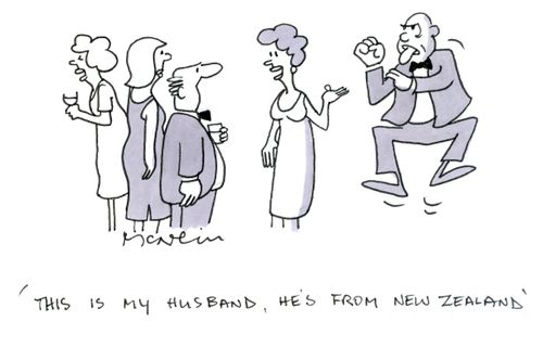 'This is my husband, he's from New Zealand.'