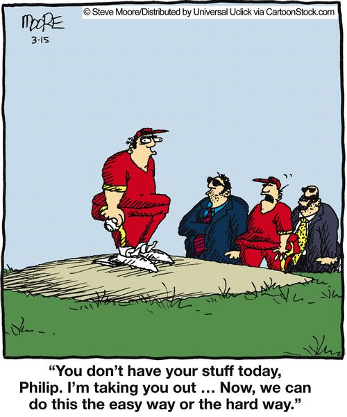 'You don't have your stuff today, Philip. I'm taking you out ... Now, we can do this the easy way, or the hard way.'