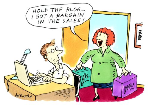 'hold the blog - I got a bargain in the sales'