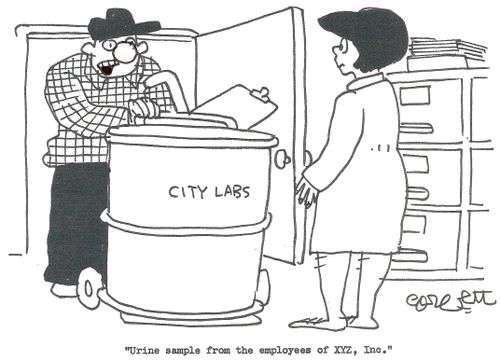 'Urine samples from the employees of XYZ, Inc.'