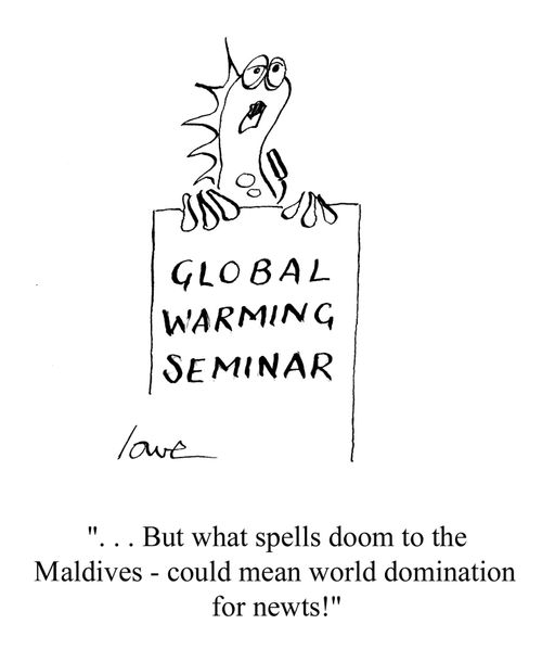 '...but what spells doom to the Maldives - could mean world domination for newts!'