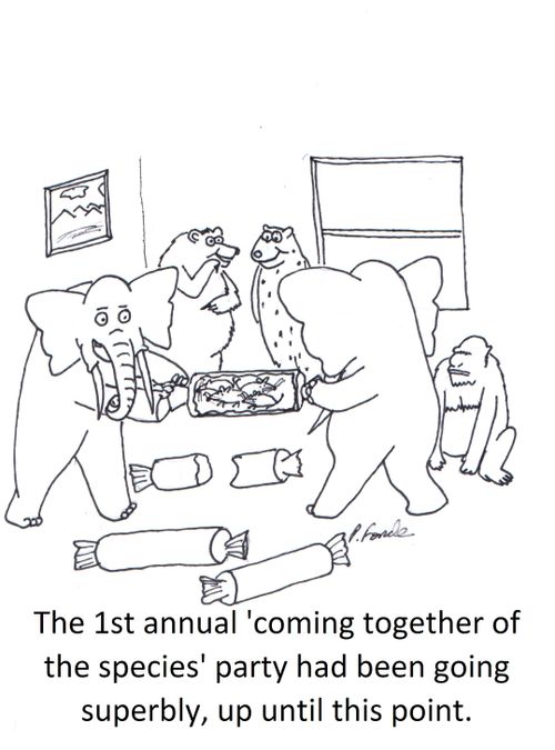 The 1st annual 'coming together of the species' party had been going superbly until this point.