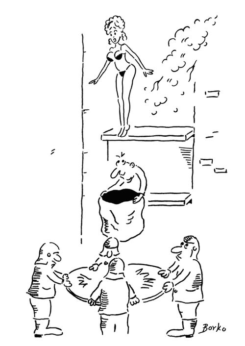 A woman jumps from a window to escape the fire, whilst her neighbour attempts a kidnapping.