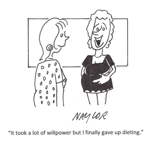 'It took a lot of willpower but I finally gave up dieting.'