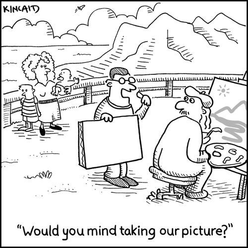 'Would you mind taking our picture'