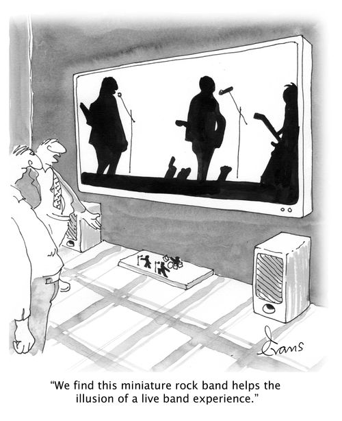 'We find this miniature rock band helps the illusion of a live band experience.'