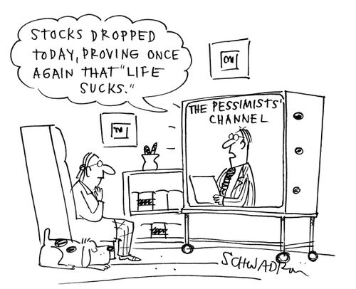 'Stocks dropped today, proving once again that life sucks.'