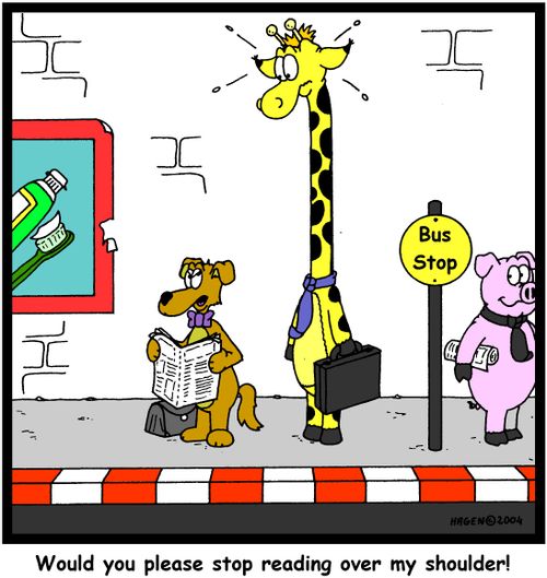'Would you please stop reading over my shoulder!'