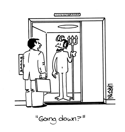 'Going down?'