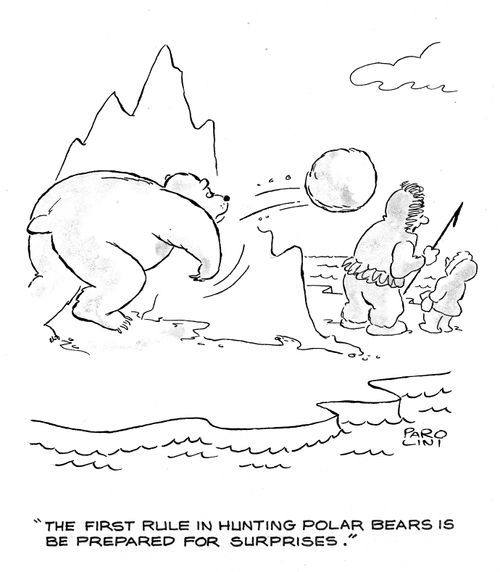 'The first rule in hunting polar bears is be prepared for surprises.'