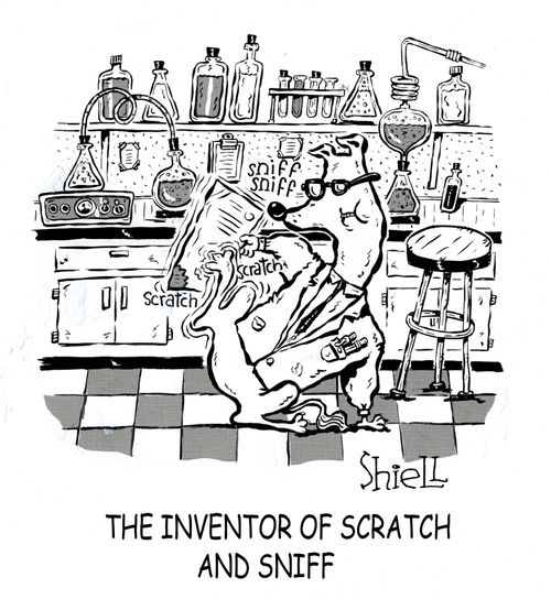 The inventor of scratch and sniff.