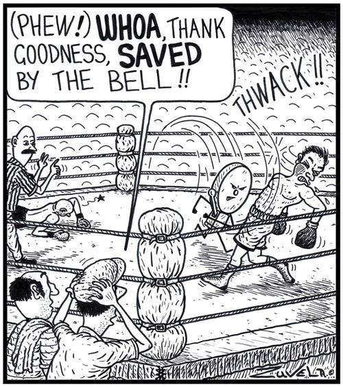Thank goodness, SAVED by the Bell!' 