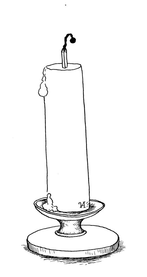 Candle with Match for Wick