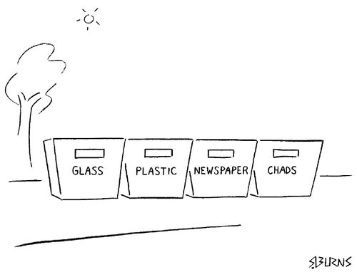 Recycling chads