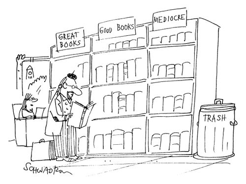 'Great Books' 'Good Books' 'Trash'