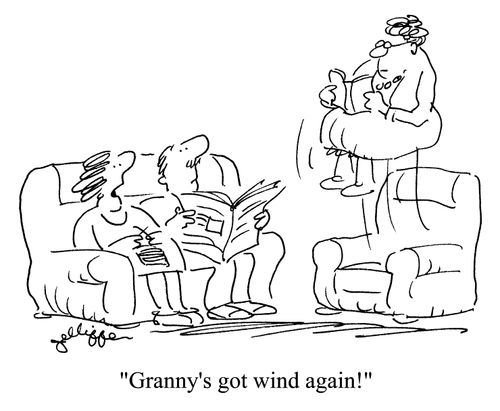 'Granny's got wind again!'