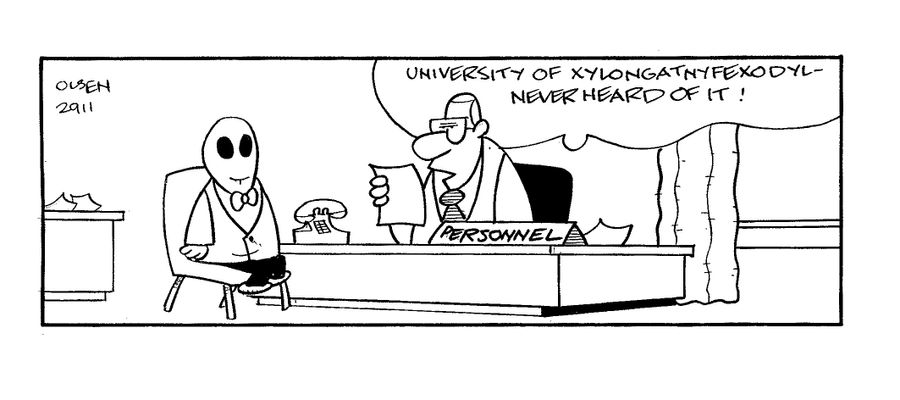 'University of Xylongatnyefxodyl - never heard of it!'