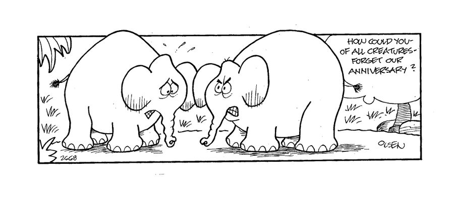 'How could you - of all creatures - forget our anniversary?'