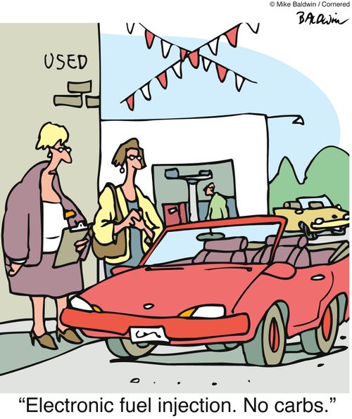 'Electronic fuel injection. No carbs.'