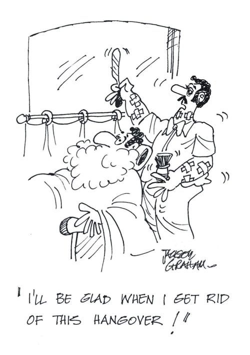 "I'll be glad when I get rid of this handover!"