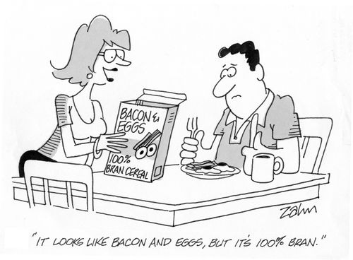 'It looks like bacon and eggs, but it's 100% bran.'