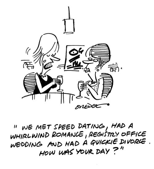 'We met speed dating, had a whirlwind romance...'