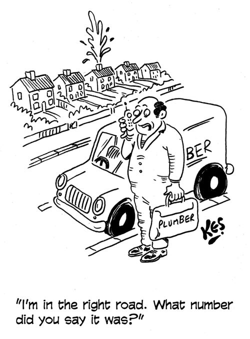 'I'm in the right road. What number did you say it was?'