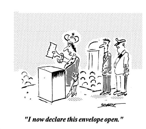 I now declare this envelope open.