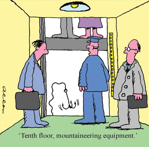Tenth floor, mountaineering equipment.