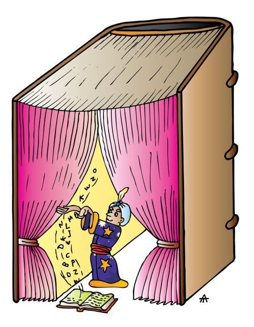 Book and magician