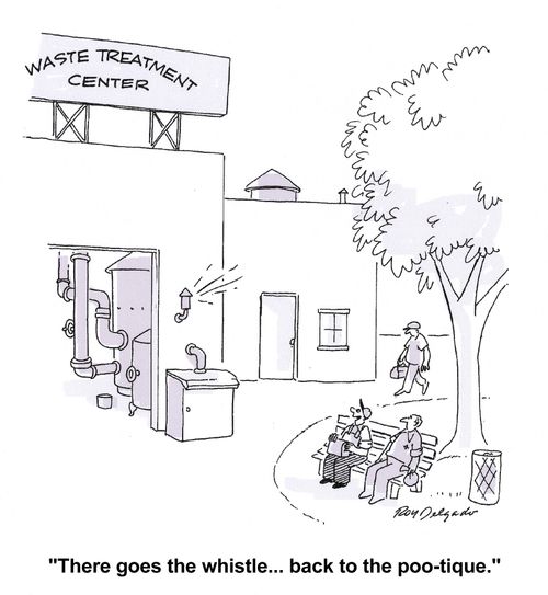 'There goes the whistle... back to the poo-tique.'