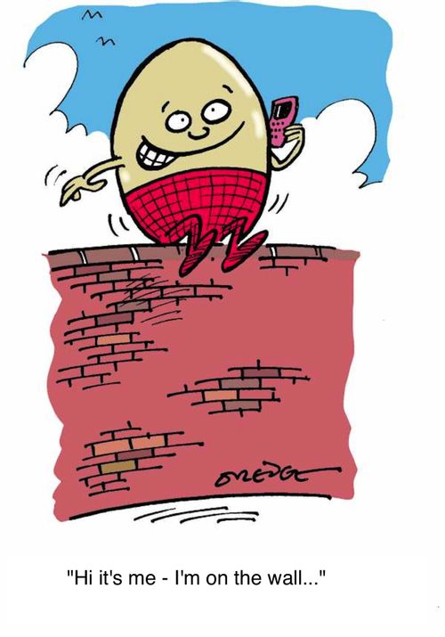 'Hi it's me - I'm on the wall...'