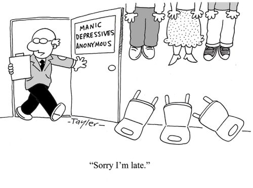 'Sorry I'm late.'