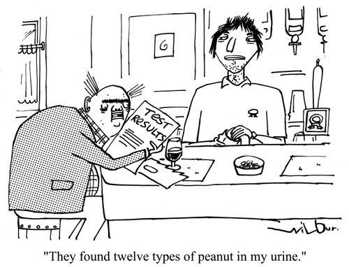 'They found twelve, types of peanut in my urine.'