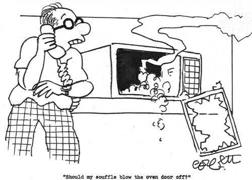 'Should my souffle blow the oven door off?'