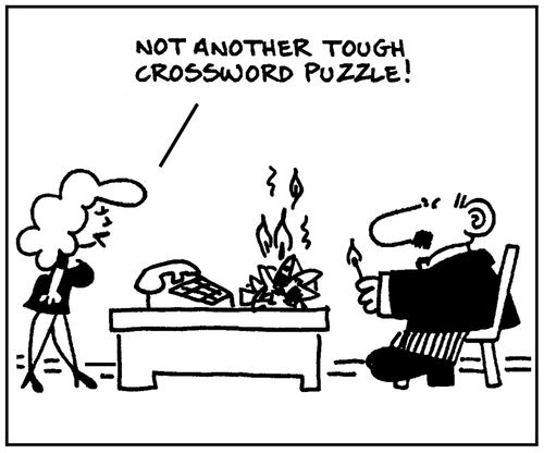 'Not another tough crossword puzzle.'
