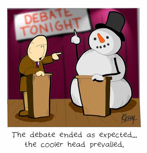 The debate ended as expected, the cooler head prevailed.